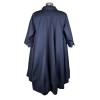 Robe chemise bouffante bleu foncé