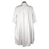 Robe chemise bouffante blanc uni