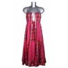 Robe créole bustier corsage bas damier madras rose Melle Boutique