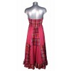 Robe créole bustier corsage bas damier madras rose Melle Boutique