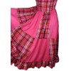 Robe créole bustier corsage bas damier madras rose Melle Boutique