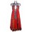 Robe créole bustier corsage bas damier madras rouge et bleu Melle Boutique