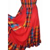 Robe créole bustier corsage bas damier madras rouge et bleu Melle Boutique