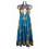 Robe créole bustier corsage bas damier madras bleu et jaune Melle Boutique