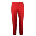 Pantalon tailleur classique à pinces rouge Hippocampe Melle Boutique