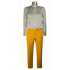 Pantalon tailleur classique à pinces jaune Hippocampe Melle Boutique