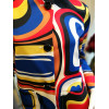 Veste longue motif funky multicolore Hippocampe