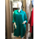 Robe chemise coupe ample verte