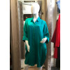 Robe chemise coupe ample verte