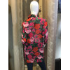 Chemise voile motif fleurs rouge et rose Goa