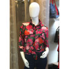 Chemise voile motif fleurs rouge et rose Goa