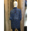 Chemise voile motif fleurs bleu et vert Goa