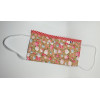 Masque en tissu normes Afnor motif vintage rose et bleu