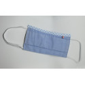 Masque en tissu normes afnor bleu uni