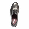 Chaussures derbies à talon gris argenté