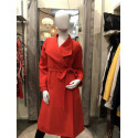 Trench long grand col rouge Hippocampe