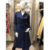 Trench long grand col bleu foncé Hippocampe