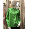 Chemise col mao froufrous vert Hippocampe