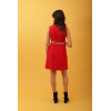 Robe rétro rouge ceinture transparente Hippocampe