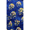 Robe coton longue bleu fleurs jaunes Goa