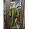 Robe ample en coton vert kaki