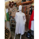 Robe ample en coton blanc