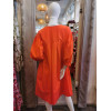 Robe ample en coton orange