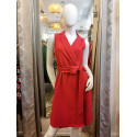 Robe chemise porte-feuille rouge Hippocampe