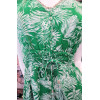 Robe longue dos-nu vert motif tropical Goa