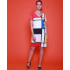 Robe droite motif mondrian Hippocampe