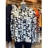 Chemise motif géométrique noir et blanc Hippocampe