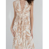 Robe longue esprit paréo beige et blanc Goa Toulouse