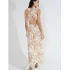 Robe longue esprit paréo beige et blanc Goa à Toulouse livraison