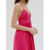 Robe longue fuschia décolleté broderie anglaise Goa à Toulouse