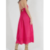 Robe longue fuschia décolleté broderie anglaise Goa prêt à porter 