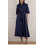 Robe longue chemisier – Bleu foncé GOA