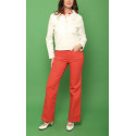 VESTE CIRÉ BLANCHE STYLE 60'S HIPPOCAMPE