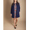 Manteau en laine bleu-Hippocampe