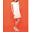 Robe courte blanche avec nœud décoratif