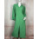 Robe Longue Verte à Lacet à la taille