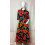 Robe longue cintrée motifs coquelicots - BIBA LONG