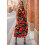 Robe longue sans manche à motifs coquelicots - FRENCHY