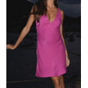 Robe courte rose satinée GOA - GRACE SHORT