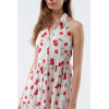 Robe longue imprimée cerises dos nu GOA - LUCIANDA