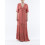 PRISKA – Robe longue col V cintrée à la taille