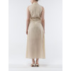 Easy Ivory– Robe chemisier sans manches à rayures scintillantes