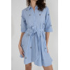 BONY SHORT – Robe chemisier courte à broderies bijoux