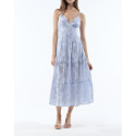Betsy – Robe longue en coton jacquard à dos nu