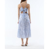 Betsy – Robe longue en coton jacquard à dos nu