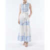 Romance – Robe chemisier longue brodée en coton GOA